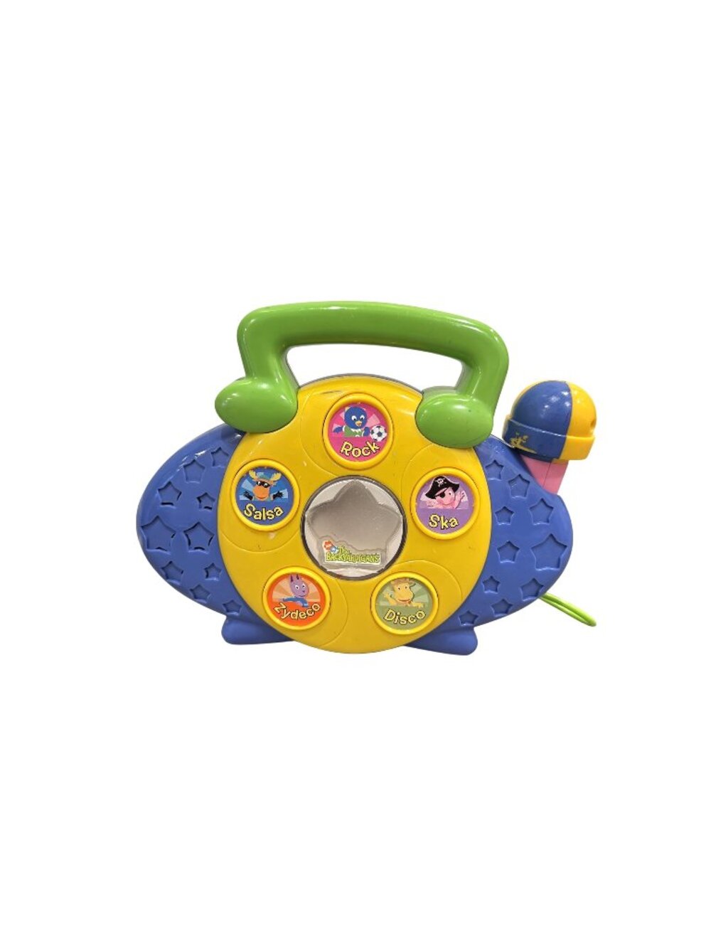 The Backyardigans Sing Along Music Maker Boombox Radio w/ Mic Nick Jr 2005 Teste